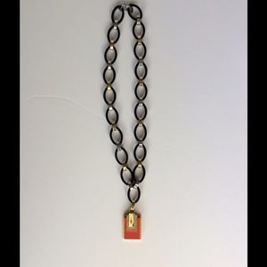 Ann Taylor Black, Gold, Orange Statement Necklace